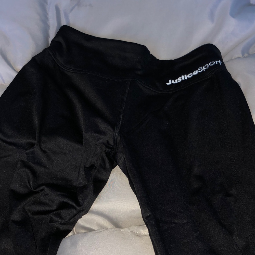 Black. High waisted justice leggings